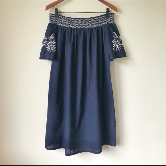 Isabel Maternity Off-the-Shoulder Smocked Dress S - Picture 5 of 5